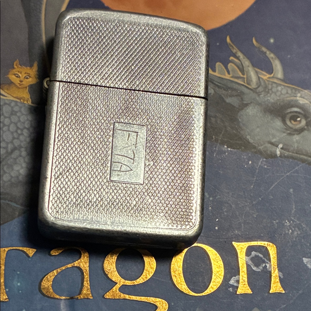 Silver Textured Lighter Storm King Made In Usa Vintage